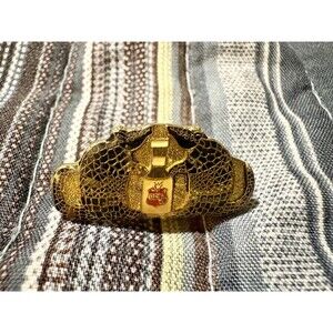 Texas Lone Star Beer Logo Enamel Surrounded with Armadillos Pin Lapel Pinback